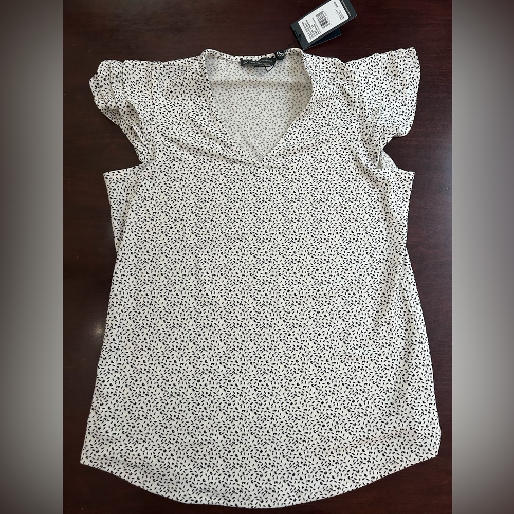 Adrianna Papell - White Chic Patterned Top